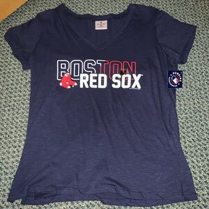 Womens Boston Red Sox V-Neck T-Shirt